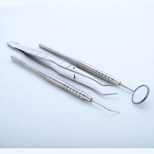 Kit d'examen dentaire, kit d'hygiène de base, pince, miroir, sonde, kit de nettoyage dentaire, ensemble de 3 pièces, instruments chirurgicaux dentaires - Product Image 2