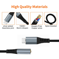 Adaptateur Câble Audio Numérique USB-C vers Jack 3,5 mm TRS Femelle pour Casque, Modèle 2026 OEM Usine