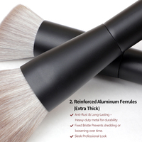 Brillant pour les yeux ombre à la poudre en vrac 8 pièces Logo en gros Marque privée Voyage de luxe Ensemble de pinceaux de maquillage de haute qualité Professionnel