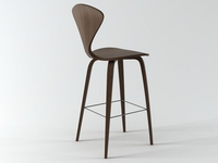 Tabouret de bar commercial moderne en contreplaqué de noyer pour salons, hôtels et centres commerciaux