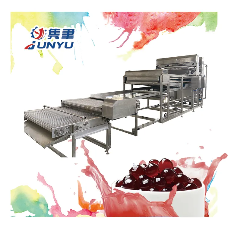 Depositing agar jelly production line konjac bubble popping boba pearls maker bursing boba machinery juice ball making machine f