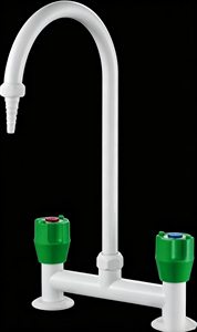 Robinet d'eau froide et chaude H-type à sortie unique, économique, durée de vie de 500 000 cycles, étanche, pour tuyau de 18 mm, idéal pour les laboratoires de recherche biotechnologique - Product Image 3