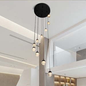 Lámpara de araña decorativa artística de cristal LED, lujosa, exquisita y de alta gama, adecuada para villas. - Product Image 5