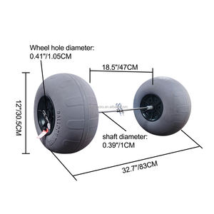 Kit d'essieu de roue à ballon Yonk avec essieu en acier inoxydable pour <span class=keywords><strong>chariot</strong></span> de <span class=keywords><strong>kayak</strong></span>, <span class=keywords><strong>chariot</strong></span> de plage, <span class=keywords><strong>chariot</strong></span> à roulettes - Product Image 6