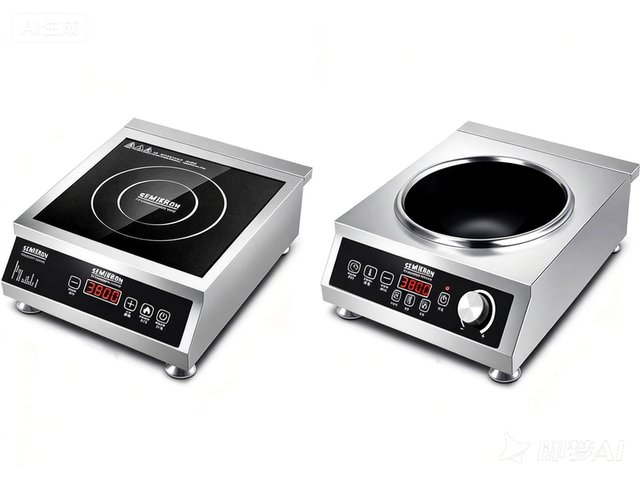 Semikron 3800W Commercial Induction Cooker High-Power Stainless Steel Concave or Flat Induction Cooker
