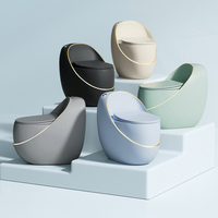Haute qualité blanc mat couleur monobloc WC cuvette de toilette moderne oeuf toilette en forme de conception monté au sol salle de bain toilette en céramique