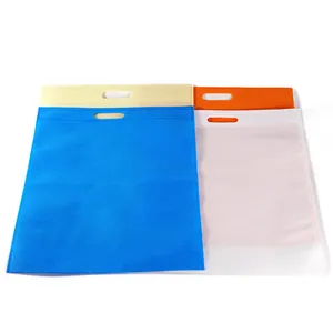 Recycled Reusable Grocery Bag Customized Giveaway Bags Eco Friendly Promotional Shopping D Cut Non Woven Bag