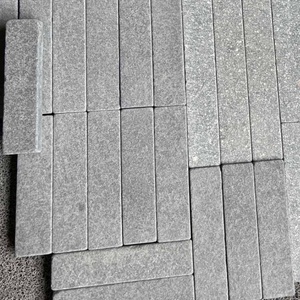 Dalles de parquet en granit gris sésame Samistone G654, bord brisé, support en filet, chevrons emboîtables, modernes, pour hôtels et extérieurs - Product Image 4
