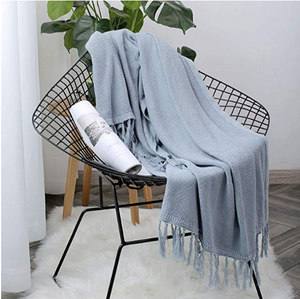 Couverture <span class=keywords><strong>de</strong></span> <span class=keywords><strong>canapé</strong></span> tricotée <span class=keywords><strong>en</strong></span> coton acrylique, plaid doux, <span class=keywords><strong>de</strong></span> haute qualité, couleur Pure, <span class=keywords><strong>canapé</strong></span> décoratif avec pompon - Product Image 6