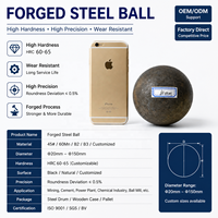 Bola de Molienda de Acero Forjado B2 B3 Material 60Mn para Minería, Molino SAG, Mina de Oro y Cobre, 100mm 120mm 125mm 130mm 150mm