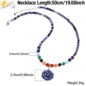 <span class=keywords><strong>Rosa</strong></span> flor gargantilla <span class=keywords><strong>collar</strong></span> curación piedra Natural hecho a mano tallado colgante <span class=keywords><strong>rosa</strong></span> <span class=keywords><strong>cuarzo</strong></span> cristal collares joyería para mujeres H459 - Product Image 6