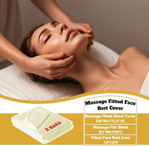 Soft Microfiber Salon Table Sheets <b>Set</b> 2 Piece <b>Set</b> <b>Massage</b> Face Rest Cover - Product Image 2