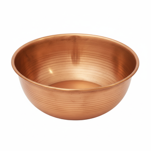 Cuencos de cobre sólido brillante pulido para comida de restaurante, varios tamaños para servir frutas, vajilla de Metal, cuencos de varios tamaños - Product Image 1