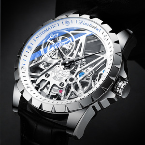 Nouvelle montre mécanique automatique pour homme avec design squelette, grand cadran, montre mécanique rétro et tendance - Product Image 4