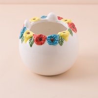 Guirlande décorative créative, mignonne, Panda colorée, Pot de plantes à fleurs en céramique, vente en gros, offre spéciale,