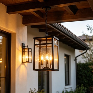 Lámpara de Techo LED de Estilo Retro Americano para Exteriores, Impermeable IP65, de Aluminio, con Sensor de Luz, para Sala de Estar, Comedor, Villa - Product Image 5