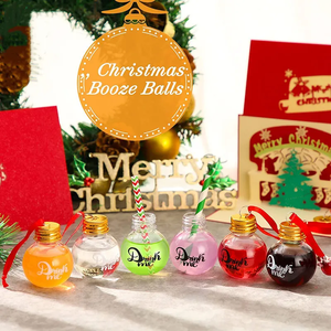 Clear Glass Booze Bolas Baubles para Gin Álcool Boozy Drink Bauble Christmas Tree Decoration - Product Image 6