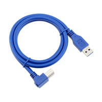 Cable USB 3.0 Tipo A a B Macho en Ángulo Recto de 90 Grados ULT-unite con Revestimiento de PVC y 12 Meses de Garantía