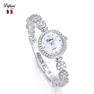 Orologio intelligente <span class=keywords><strong>da</strong></span> <span class=keywords><strong>donna</strong></span> con cassa in ottone movimento al quarzo vetro quadrante finestra Display puntatore - Product Image 5
