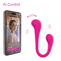 Vibrateur portable pour couples PleasureHub PH-FVS-011 OEM 'Lingxi Tidal' avec contrôle par application IA, stimulateur clitoridien et point G en forme de U, vente en gros