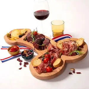 Funny Aperitif Boards Wooden Platter Serving Tray For Crackers Fruit Meat Penis Shape Food Tray Bachelorette Party Supplies Y590