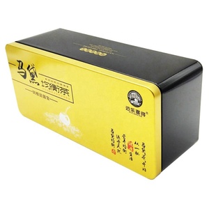 Rectangle airtight tin box for tea/tea packaging tin can/tea tin with inside lid inner lid tin canister