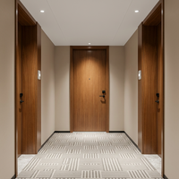 Portes en bois massif modernes de haute qualité pour maisons et appartements, fabriquées en Chine, designs de portes intérieures pour hôtels.