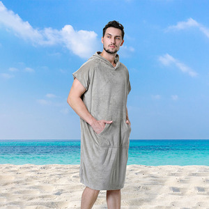 ผ้าขนหนูชายหาดไมโครไฟเบอร์สำหรับผู้ใหญ่ แบบใช้แล้วทิ้ง ซึมซับน้ำได้ดี แห้งเร็ว สีเทา ไม่ติดทราย ใช้ได้ทุกฤดู คุณภาพสูง แบบ unisex - Product Image 3