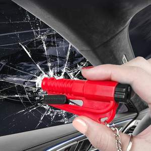 車緊急脱出ツール高品質多機能3イン1アラームホイッスル窓ブレーカベルトカッターキーチェーン - Product Image 3