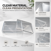 Boîte de rangement pliable en plastique PET recyclé personnalisée, gaufrée, vernie, impression UV et estampage à chaud pour usage personnel
