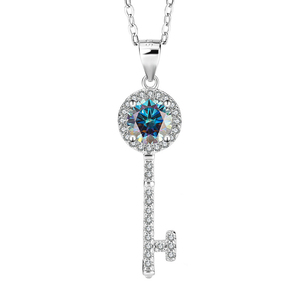 Elegante Collana con Ciondolo a Forma di Stella e <span class=keywords><strong>Luna</strong></span> in Moissanite, <span class=keywords><strong>Argento</strong></span> S925, Colore <span class=keywords><strong>D</strong></span>, Gioiello Raffinato da Donna per Uso Quotidiano - Product Image 5
