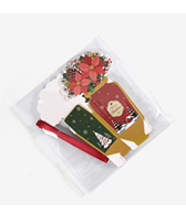 Boîte cadeau en papier pour bouquet de poinsettias de Noël, boîte à bonbons pour fête de Noël avec ruban rouge
