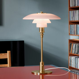 Lámpara de Mesa Nórdica de Vidrio, Lámpara de Noche LED Decorativa con Protección Ocular y Atenuación para Sala de Estar, Estudio y Dormitorio - Product Image 1