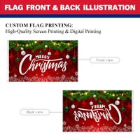 Drapeaux de Noël personnalisés de haute qualité pour l'extérieur, décoration murale de jardin, bannière 3x5 pieds, drapeaux en polyester en vrac