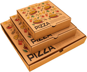 Cajas de Pizza Impresas Personalizadas con su Propio Logotipo, Caja de Embalaje de Pizza Corrugada de Alta Calidad para Pizzerías de Marca - Product Image 4