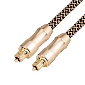 Brown Digital Optical Audio Toslink Cable SPDIF Fiber Speaker Wire for HIFI Video card DVD TV DTS Dolby Audio amplifier