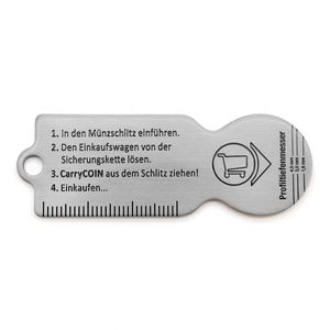 Porte-clés jeton amovible en fer inoxydable, personnalisé pour salon de beauté pour chats, avec logo, pour chariot de courses, pour l'Australie - Product Image 3