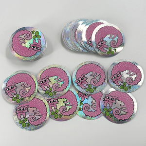 Holographique Pvc brillant vinyle plante autocollants sable paillettes découpées étanche inspirant personnalisé autocollant découpé - Product Image 1