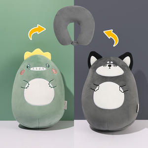 หมอนรองคอรูปตัวยูไดโนเสาร์ 28x26x14 ซม. รองรับคอแบบปรับเปลี่ยนได้สำหรับผู้ใหญ่ ดีไซน์การ์ตูนรูปสัตว์ - Product Image 2