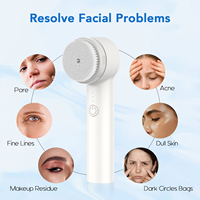 Brosse manuelle pour le nettoyage du visage Brosse en silicone pour le traitement de l'acné et le nettoyage des pores Brosse nettoyante pour le visage avec prise américaine