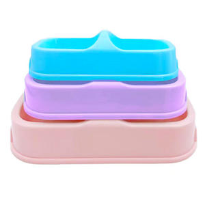 बिल्लियों और छोटे कुत्तों के लिए पर्यावरण के अनुकूल सस्ते दोहरे पारदर्शी प्लास्टिक का कटोरा - Product Image 4