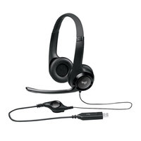 Gelişmiş dijital ses ve hat içi kontrollere sahip gürültü önleyici kulaklıklı Logitech H390 kablolu kulaklık