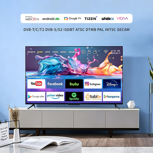 4K 8K LED Smart TV 24 32 43 50 55 65 70 75 85 100 110 Inch Large Screen WiFi Android 15.0 with Tempered Glass 24 Inch Led Tv