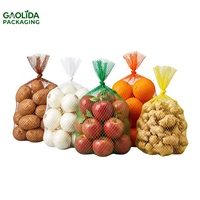 Extruded plastic gaasnetzak voor fruit, ui en knoflook