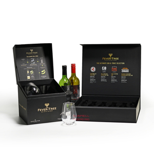 <span class=keywords><strong>Coffret</strong></span> cadeau personnalisé de bouteilles et verres à liqueur de <span class=keywords><strong>Gin</strong></span> et <span class=keywords><strong>Tonic</strong></span> de haute qualité Boîte en papier rigide cubique d'emballage - Product Image 1