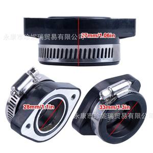 Connecteur de collecteur d'admission Vm24, joint en caoutchouc de 28mm, trois trous pour la réparation du système de carburant de moto - Product Image 4