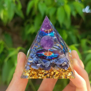 Orgone Pyramids Chakra Stone Natural Gemstone Spiritual Healing Crystals Energy <strong>Orgonite</strong> Pyramid Decorative Product Trusted - Product Image 2