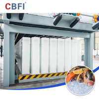 Machine à glace en blocs pour usine de glace industrielle avec moteur et engrenage PLC, haute productivité, 1000 pièces/jour