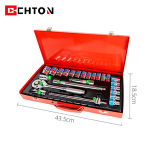 Juego de llaves de vaso Chton de 1/2 pulgada con punta esférica hexagonal, grado industrial, acero al cromo vanadio, herramienta mecánica para reparación automotriz - Product Image 4