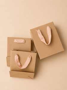 Sac en papier kraft avec poignée en ruban, emballage alimentaire recyclable standard, style classique, fournisseur de sacs en papier du Vietnam - Product Image 2